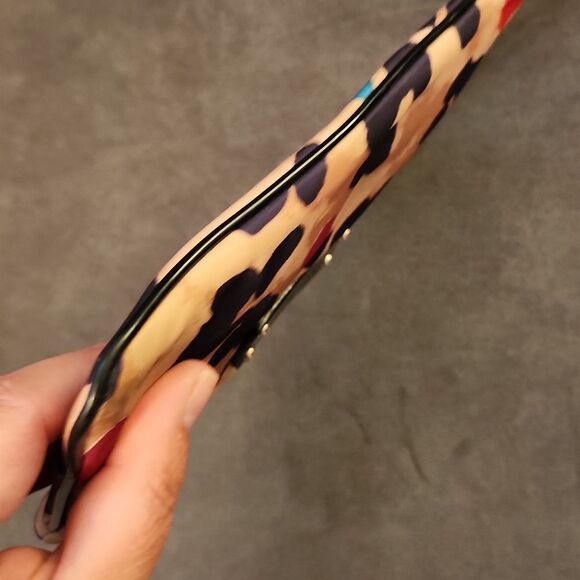 Kate Spade Bag Purse Wristlet Clutch Multicolor Leopard Print Wristlet - Picture 4 of 13